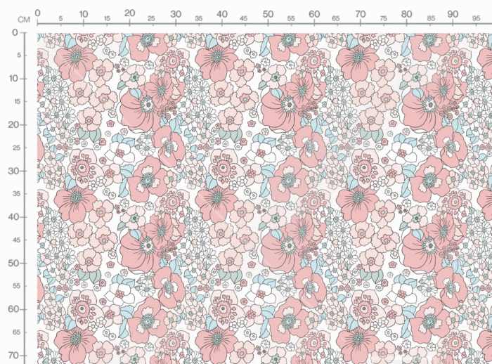 Tissu Fleuri Joie de Vivre Lea Grand, 10 tissus au choix – Image 3
