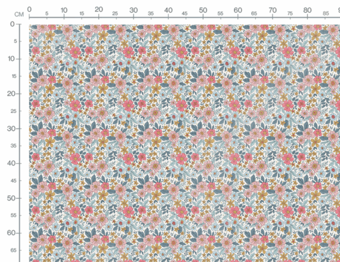 Tissu Fleuri Joie de Vivre Marine, 10 tissus au choix – Image 3