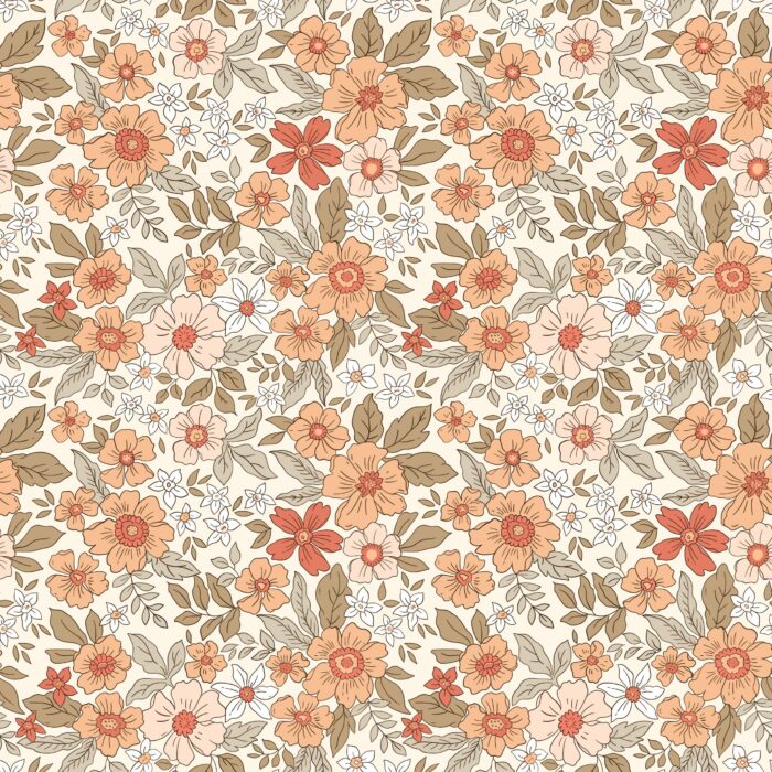 Tissu Fleuri Joie de Vivre Marion Petit, 10 tissus au choix