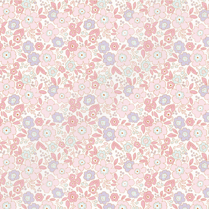 Tissu Fleuri Joie de Vivre Mathilde Petit, 10 tissus au choix