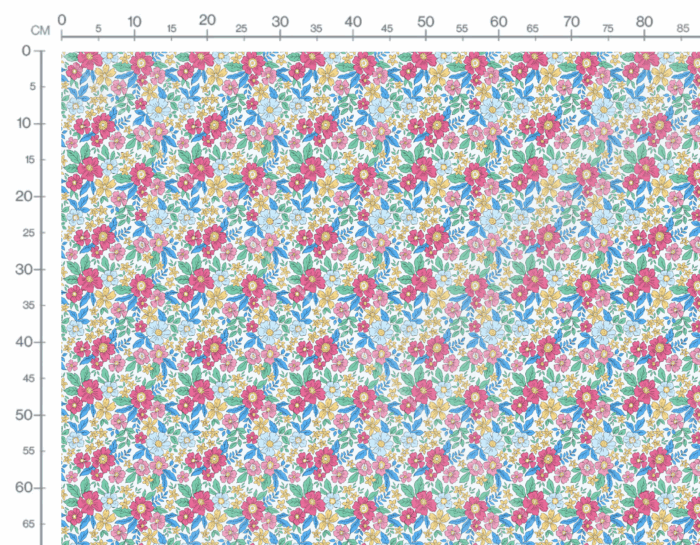 Tissu Fleuri Joie de Vivre Oceane, 10 tissus au choix – Image 3