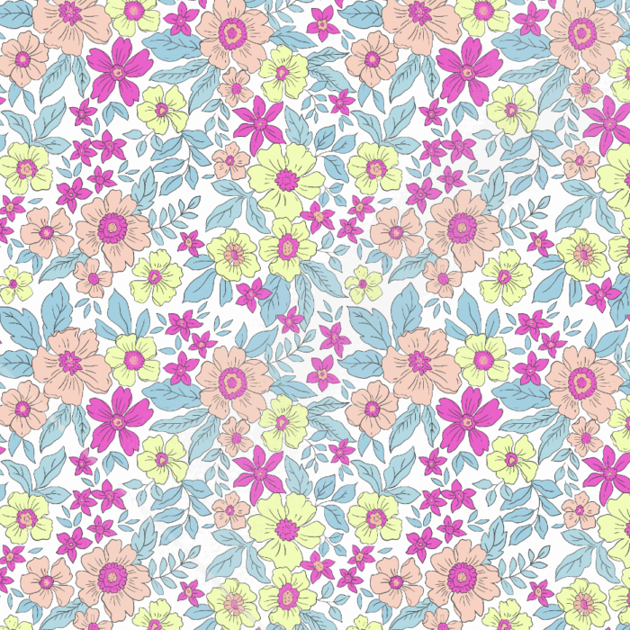 Tissu Fleuri Joie de Vivre Vanessa Petit, 10 tissus au choix