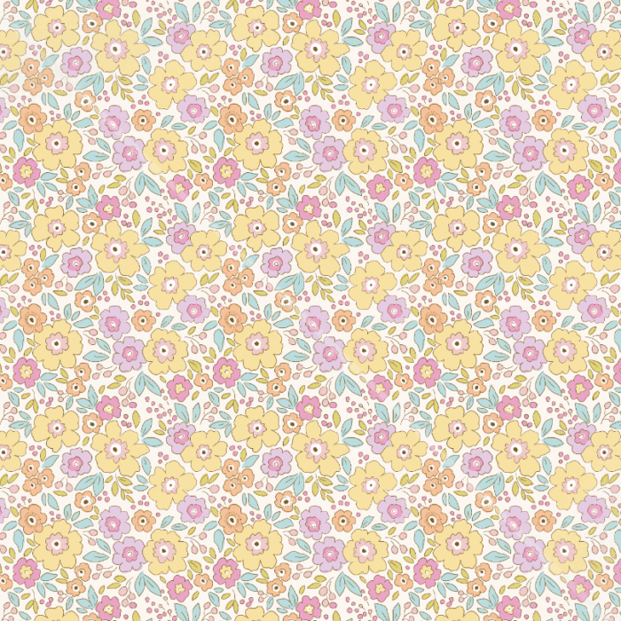 Tissu Fleuri Joie de Vivre Camille Petit, 10 tissus au choix