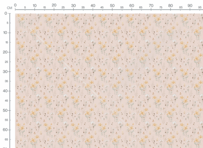 Tissu Imprimé Fleurs Boheme Blush, 10 tissus au choix – Image 3
