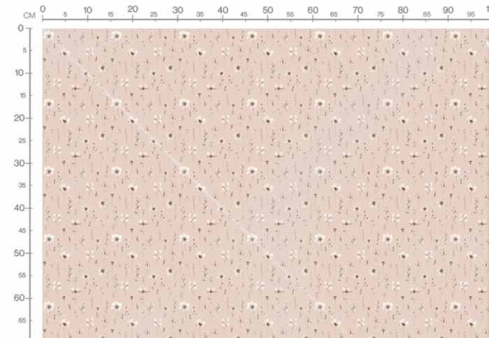 Tissu Imprimé Fleurs Boheme Bonheur Blush, 10 tissus au choix – Image 3