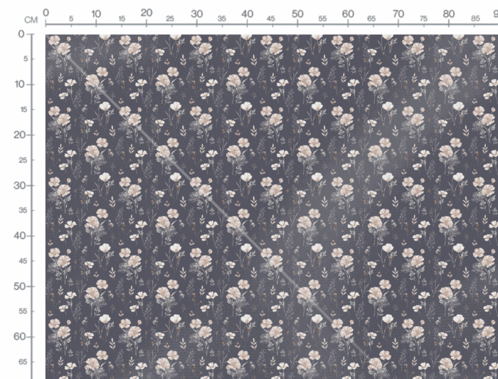 Tissu Imprimé Fleurs Boheme Nuit, 10 tissus au choix – Image 2