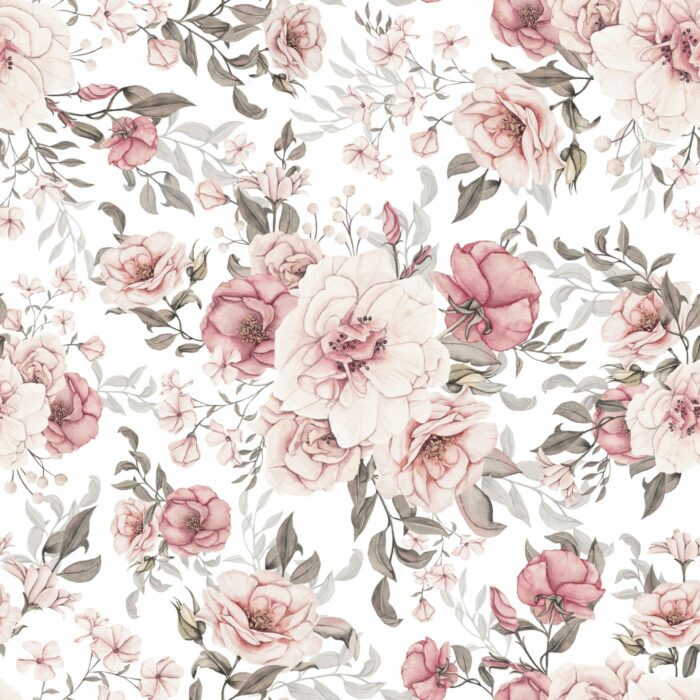 Tissu Fleurs Vintage Penelope, 9 coloris et 10 tissus au choix