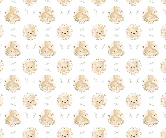 Tissu Imprimé Exclusif Lionceau Bébé Mignon, 10 tissus au choix – Image 3