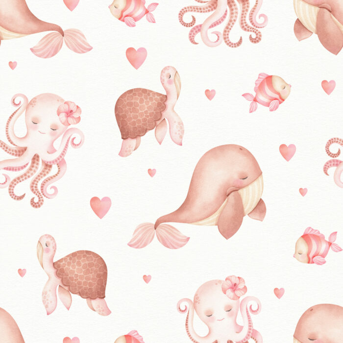 Tissu Imprimé Mer Mon Amour Grand, 10 tissus au choix