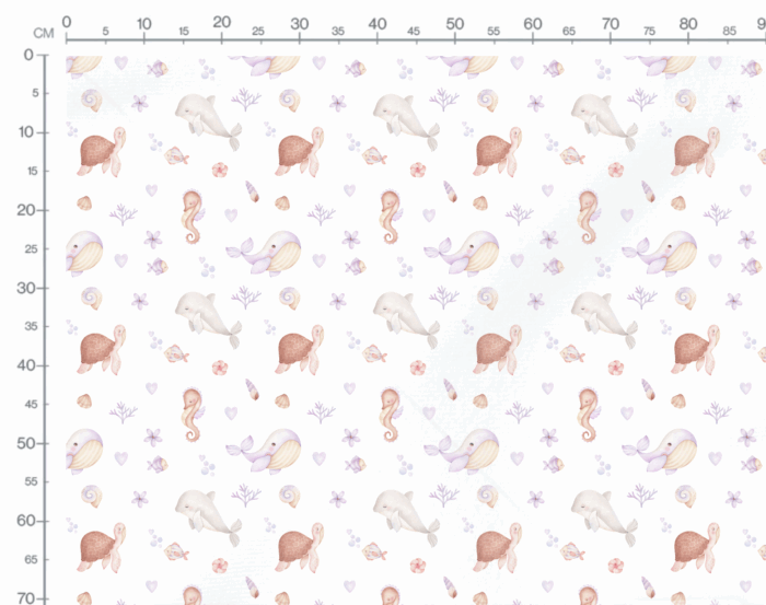 Tissu Imprimé Exclusif Mer Mon Amour Rose Lavande, 10 tissus au choix – Image 3