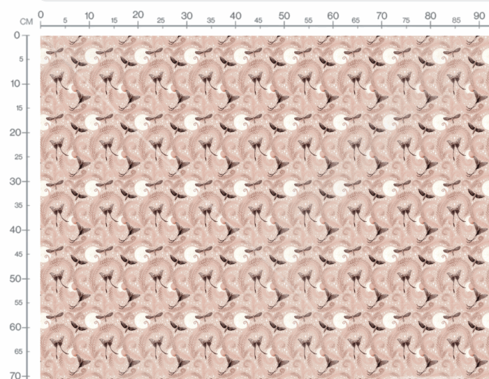 Tissu Imprimé Papillon Nuit Magique Rose, 10 tissus au choix – Image 3