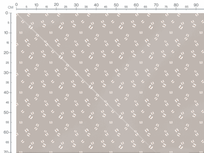Tissu Imprimé Papillons Delicatesse Gris, 10 tissus au choix – Image 3