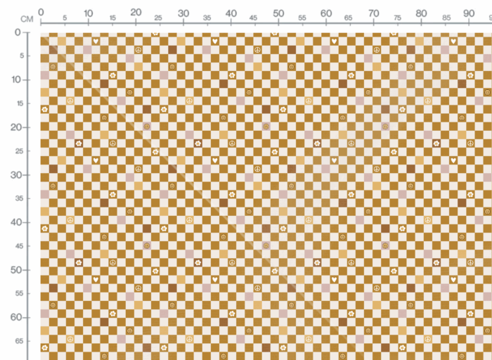 Tissu Imprimé Rétro Groovy Damier, 10 tissus au choix – Image 3