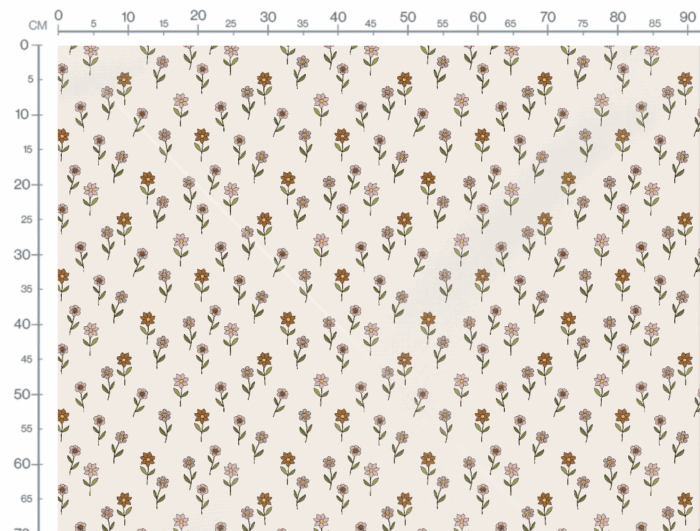 Tissu Imprimé Rétro Groovy Fleuri, 10 tissus au choix – Image 3