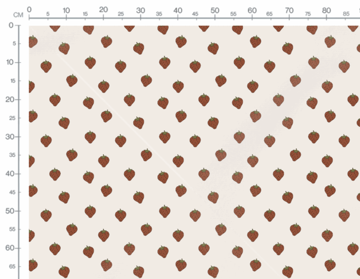 Tissu Imprimé Rétro Groovy Fraises, 10 tissus au choix – Image 3