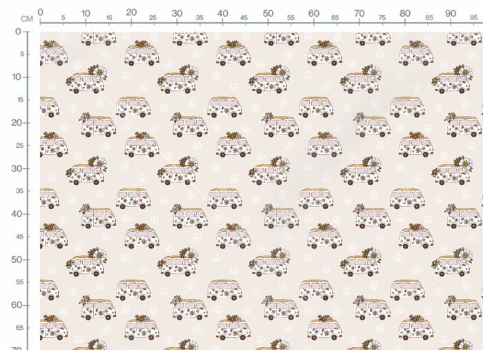 Tissu Imprimé Rétro Groovy Voyage, 10 tissus au choix – Image 3