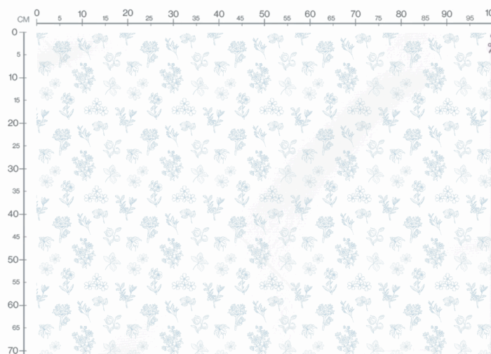 Tissu Imprimé Exclusif Botanique Lineart Blanc, 10 tissus au choix – Image 3
