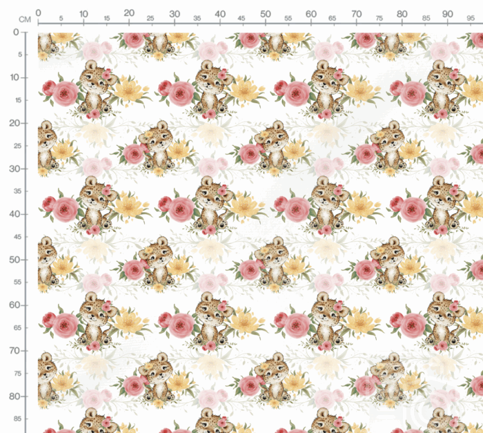 Tissu Exclusif Savane Leopard Mignon Fleurs, 10 tissus au choix – Image 4