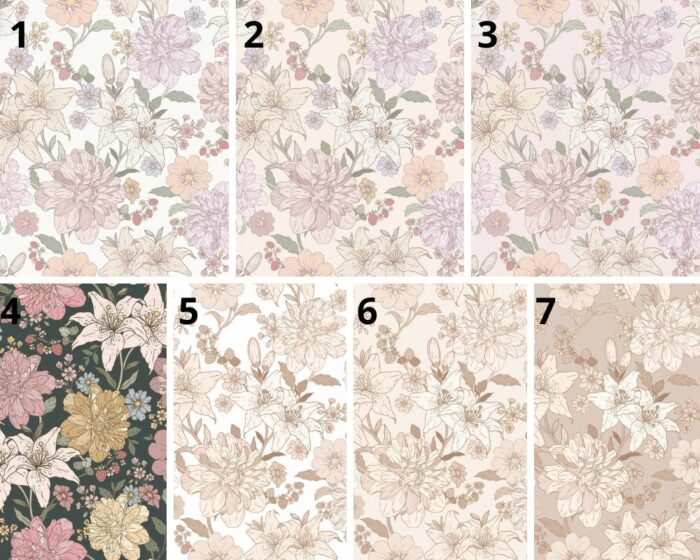 Tissu Fleuri Jardin Vintage, 9 coloris et 10 tissus au choix – Image 4