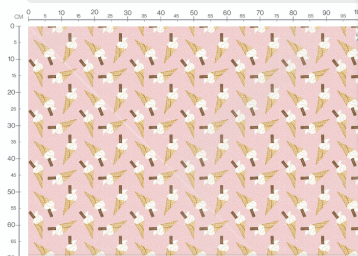 Tissu Imprimé Glace Rose Pois, 10 tissus au choix – Image 3