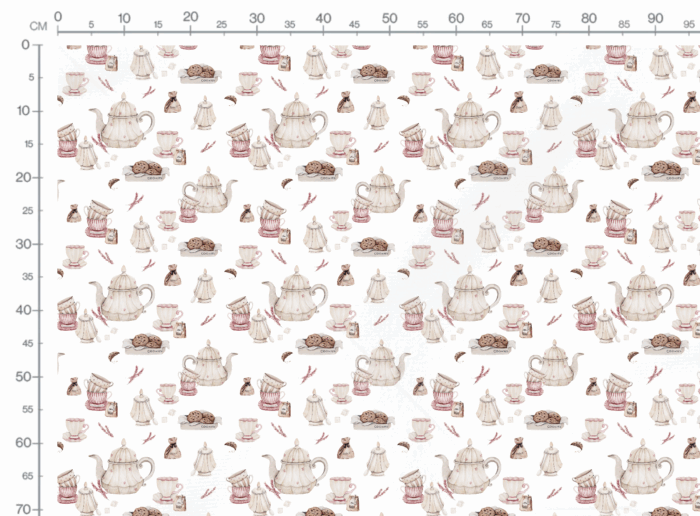 Tissu Imprimé Gouter Vintage, 3 coloris et 10 tissus au choix – Image 3
