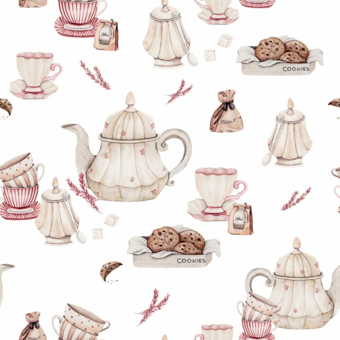 Tissu Imprimé Gouter Vintage, 3 coloris et 10 tissus au choix