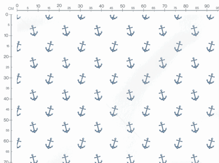 Tissu Imprimé Marin Ancre Blanc, 10 tissus au choix – Image 3