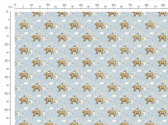 Tissu Imprimé Paques Ours Lapin, 10 tissus au choix – Image 3