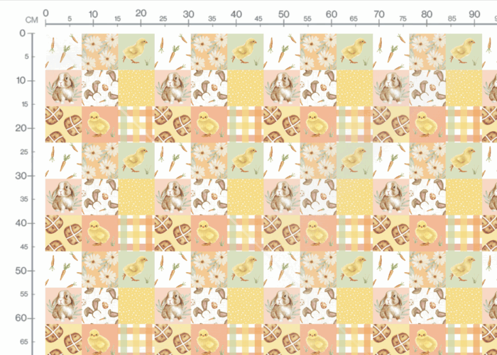 Tissu Imprimé Paques Patchwork Animaux, 10 tissus au choix – Image 3