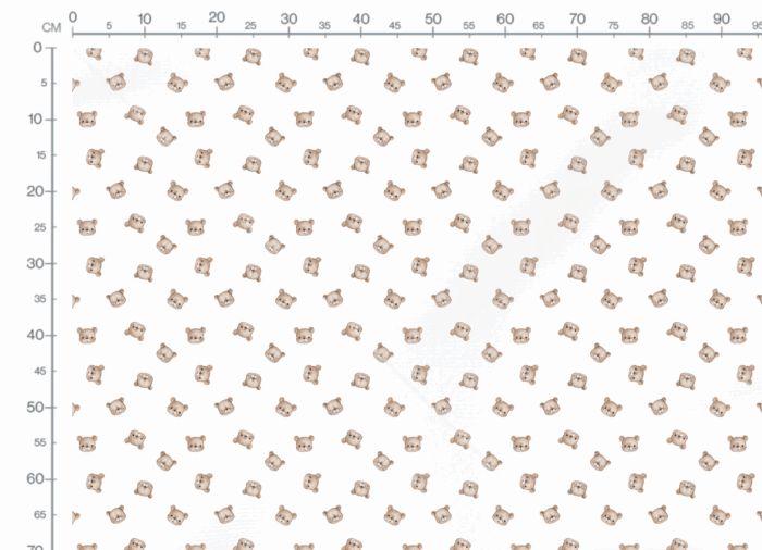 Tissu Imprimé Petit Ourson Adorable, 4 coloris et 10 tissus au choix – Image 4