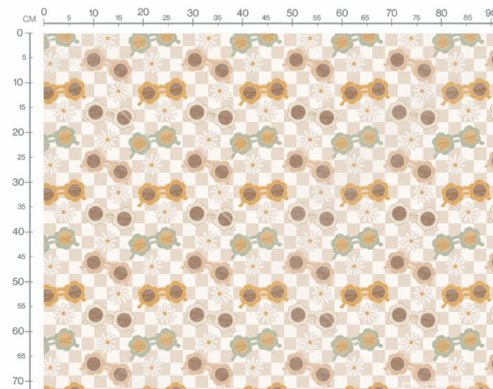 Tissu Imprimé Retro Lunettes Fleurs, 10 tissus au choix – Image 3