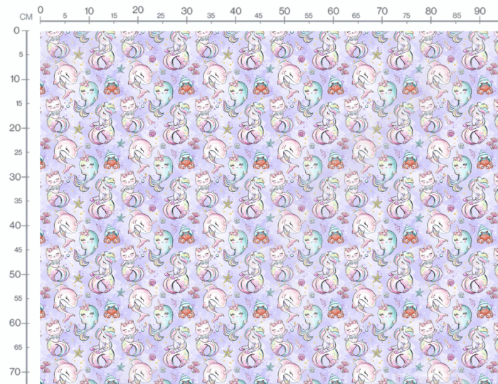 Tissu Imprimé Sirène Licorne Fête, 10 tissus au choix – Image 3