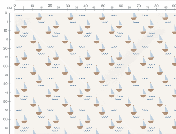 Tissu Imprimé Bateau Pastel, 3 coloris et 10 tissus au choix – Image 3