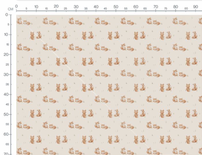Tissu Imprimé Bébé Renardeau, 2 coloris et 10 tissus au choix – Image 4