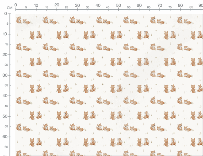 Tissu Imprimé Bébé Renardeau, 2 coloris et 10 tissus au choix – Image 3