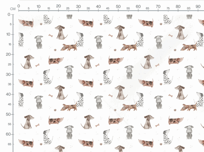 Tissu Imprimé Chiens Trop Mignons, 4 coloris et 10 tissus au choix – Image 3