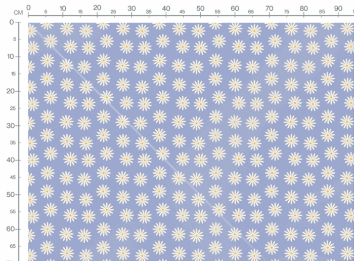 Tissu Imprimé Fleurs Paquerettes Lavande, 10 tissus au choix – Image 3