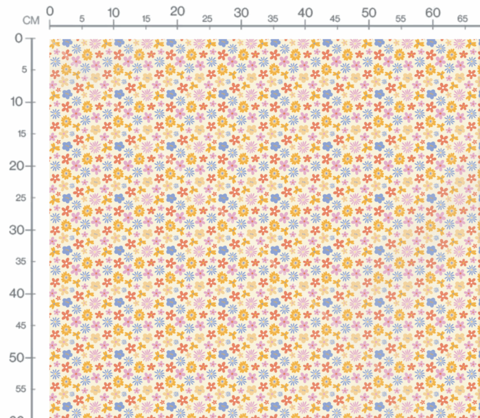 Tissu Imprimé Fleurs Vanille Couleurs, 10 tissus au choix – Image 3