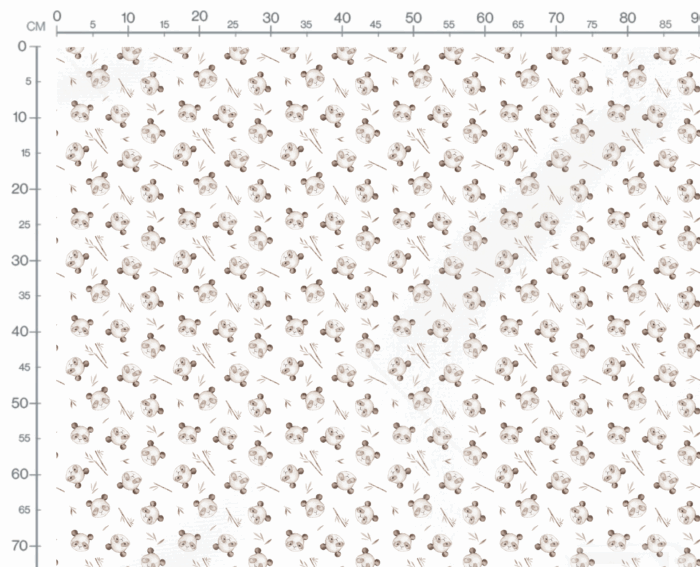 Tissu Imprimé Panda Mignon, 5 coloris et 10 tissus au choix – Image 3