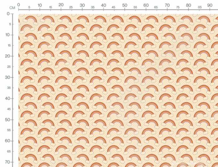 Tissu Imprimé Retro Arc-en-ciel Damier, 10 tissus au choix – Image 3