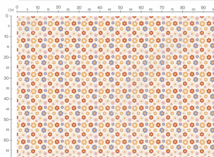 Tissu Imprimé Retro Fleurs Pastel Vanille, 10 tissus au choix – Image 3