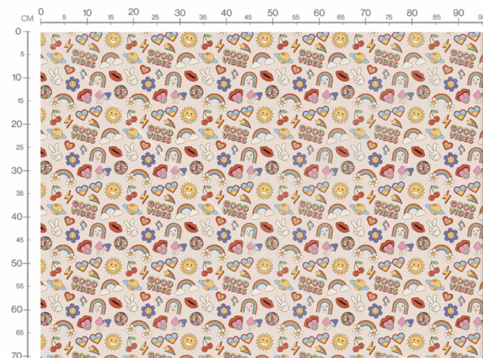 Tissu Imprimé Retro Good Vibes Disco, 10 tissus au choix – Image 3
