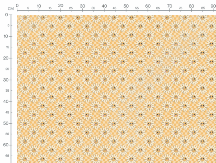 Tissu Imprimé Retro Groovy Paquerettes, 10 tissus au choix – Image 3