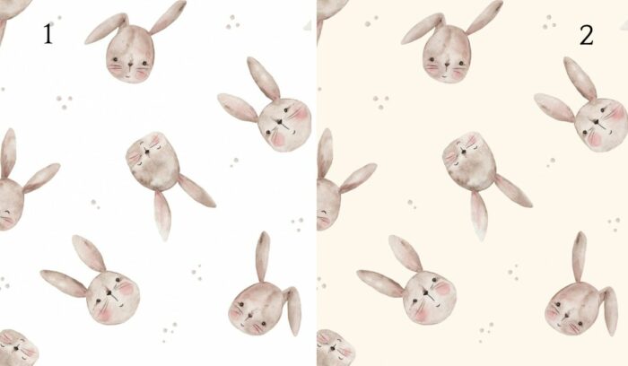 Tissu Imprimé Bébé Lapin Tout Mignon, 2 coloris et 11 tissus au choix – Image 4