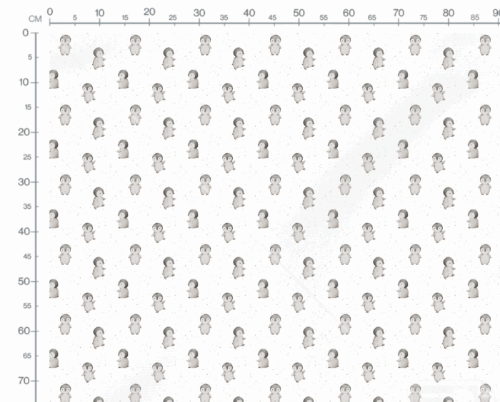 Tissu Imprimé Bébé Pingouin Tout Mignon Blanc, 11 tissus au choix – Image 3