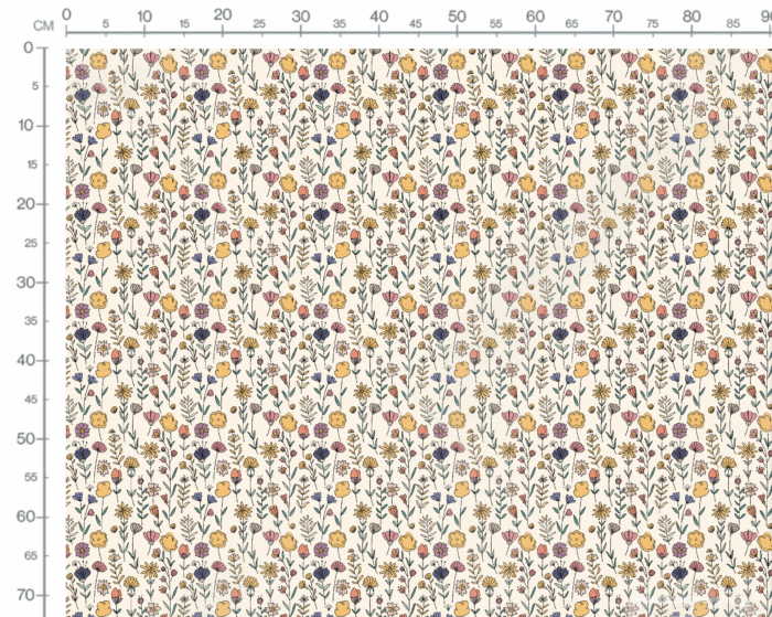 Tissu Imprimé Fleurs Line Art Couleurs, 10 tissus au choix – Image 3