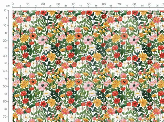 Tissu Imprimé Fleurs Printemps Brigitte, 10 tissus au choix – Image 3