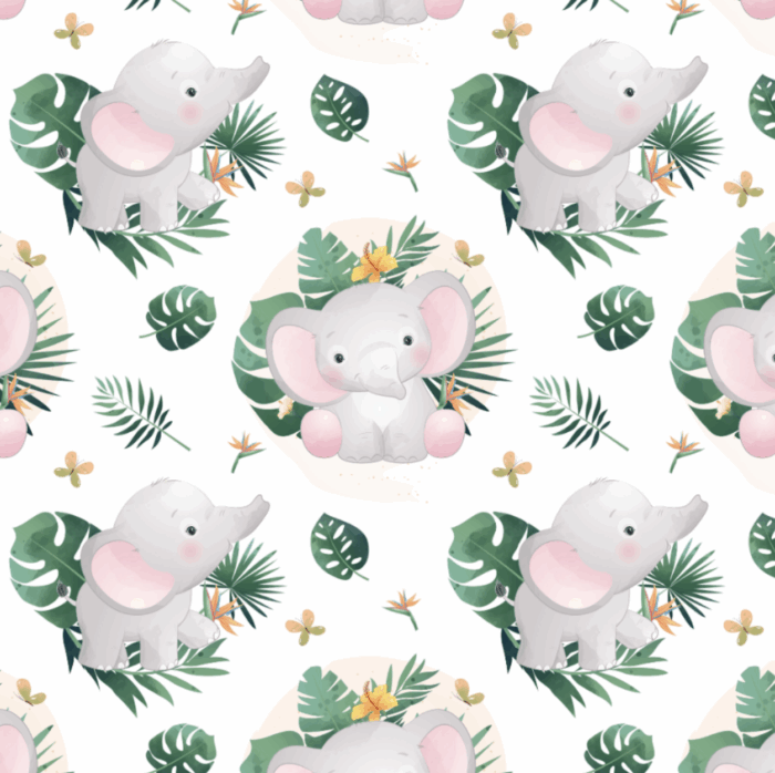 Tissu Exclusif Monstera Elephant, 3 tailles et 11 tissus au choix