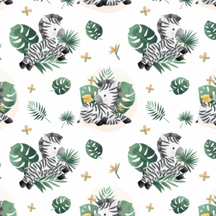 Tissu Exclusif Monstera Zebre, 11 tissus au choix