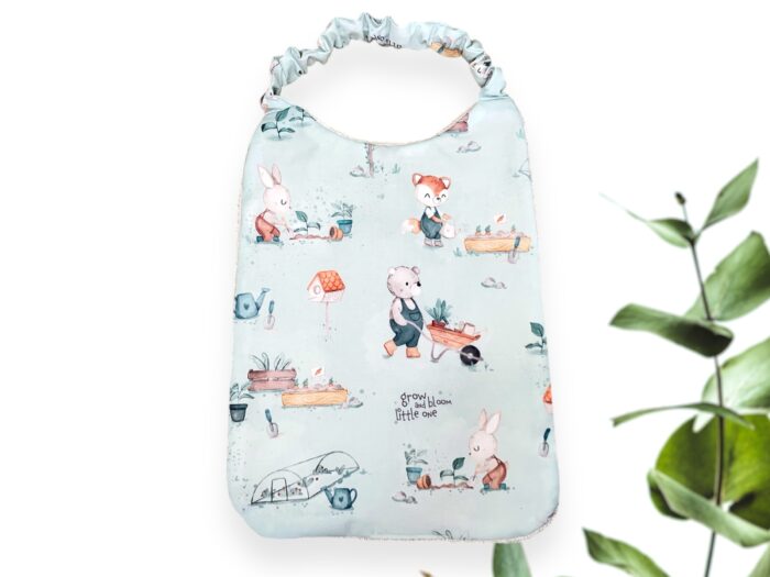 Bavoir maternelle, serviette de cantine Petits Jardiniers